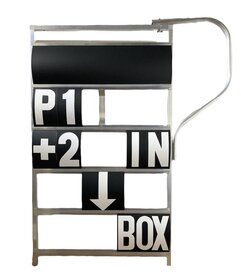 Pitbord 5 rijen GPXL met beugel (zwart/wit)