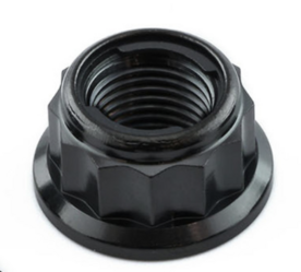 Pro-Bolt Titanium Tandwielmoer M10x(1.00mm) Bi-Hex (zwart)