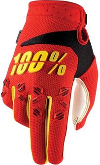 100% Racing handschoenen (rood)