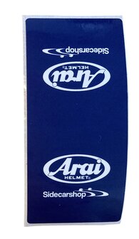 Sidecarshop Arai tear off sticker blauw (10 stuks)
