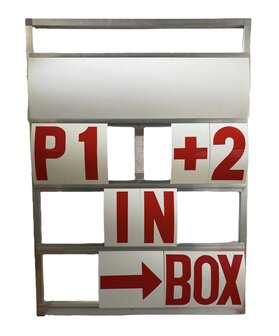 Pitbord 4 rijen GP (wit/rood)