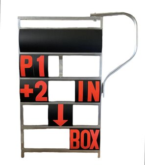 Pitbord 5 rijen GP XL (zwart/fluor rood)