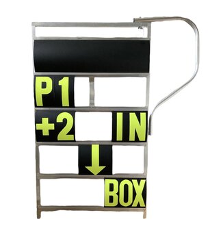 Pitbord 5 rijen GP XL (zwart/fluor geel)