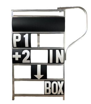 Pitbord 5 rijen GPXL met beugel (zwart/wit)