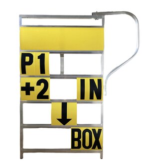 Pitbord 5 rijen GP XL (geel/zwart)