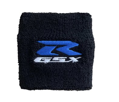 GSXR brake reservoir sock (zwart/blauw)