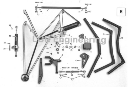 LCR tie rod bar (E7)