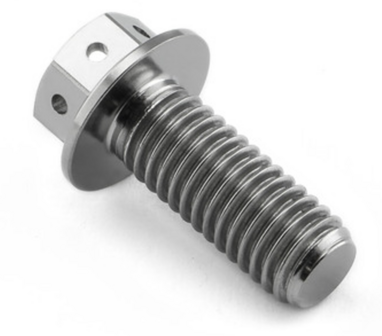 Pro-Bolt Titanium geflensde zeskantkop M8x(1.25mm)x20mm Race Spec