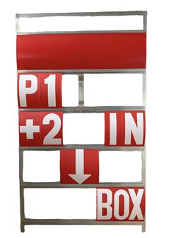 Pitbord 5 rijen GP (rood/wit)