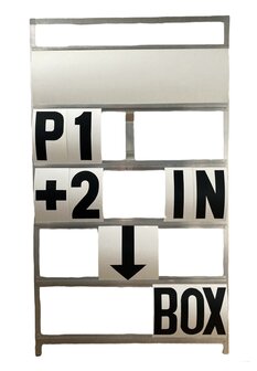 Pitbord 5 rijen GPXL (wit/zwart)