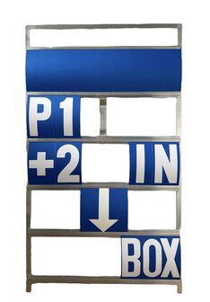 Pitbord 5 rijen GP (blauw/wit)