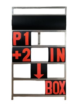 Pitbord 5 rijen GP (zwart/fluor rood)