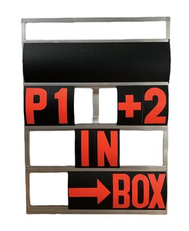 Pitbord 4 rijen (zwart/fluor rood)