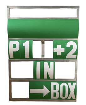 Pitbord 4 rijen GP (groen/wit)