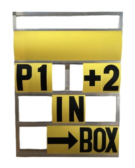 Pitbord 4 rijen GP (geel/zwart)