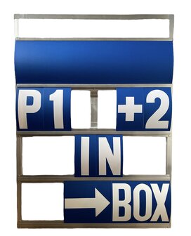 Pitbord 4 rijen (blauw/wit)