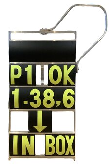 Pitbord 5 rijen GP/WSB XXL (zwart/fluor geel)