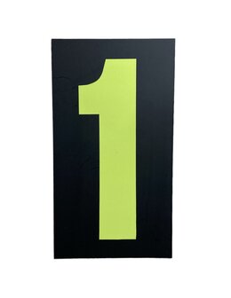 Pitbord losse set cijfers XXL (zwart/fluor geel)