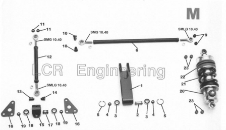 LCR Schokbreker arm voor (M1)