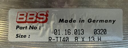 BBS Velgdeel binnen 8.0 x 13'' gebruikt (1)