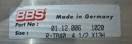 BBS Velgdeel buiten 4.5 x 13'' B-keuze (2)