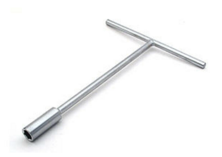 BIHR T-Handle Socket Key 10mm Satin Chrome