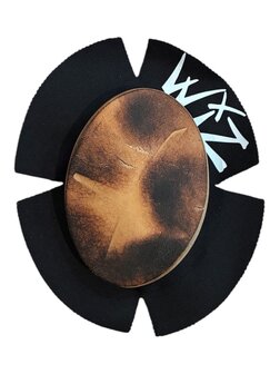 WIZ kont slider Leer met X-markering (burnt finish)