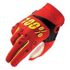 100% Racing handschoenen (rood)