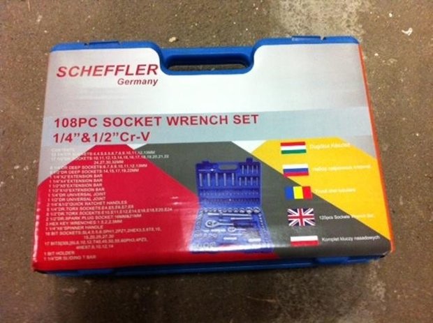 vertaler exegese Ontwaken Scheffler 108pc socket wrench set 1/4'' & 1/2''Cr-V - Sidecarshop