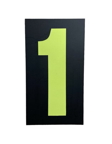 Pitbord losse set cijfers XXL (zwart/fluor geel)