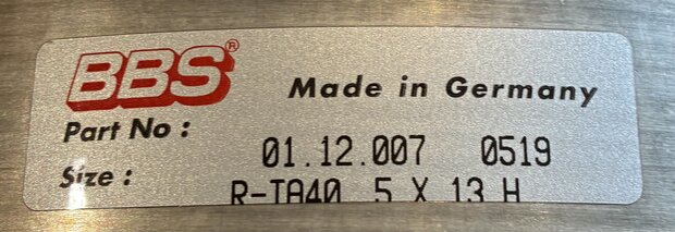 BBS Velgdeel buiten 5.0 x 13'' B-keuze (1)