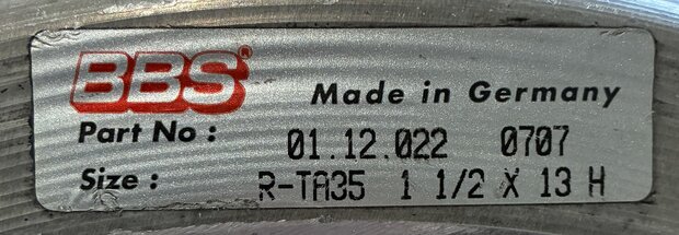 BBS Velgdeel buiten 1.5 x 13'' gebruikt (1)
