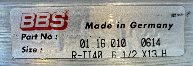 BBS Velgdeel binnen 6.5 x 13'' gebruikt (3)