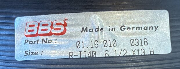 BBS Velgdeel binnen 6.5 x 13'' zwart gebruikt (1)