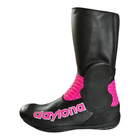Daytona zijspan laarzen (zwart/neon roze)