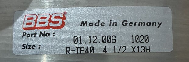 BBS Velgdeel buiten 4.5 x 13'' B-keuze (2)