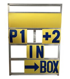 Pitbord 4 rijen GP (geel/blauw)