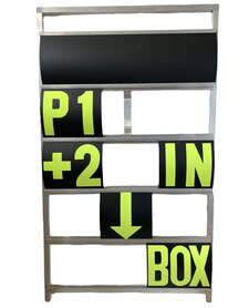 Pitbord 5 rijen GPXL (zwart/fluor geel)