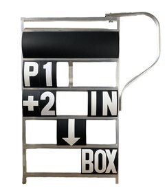 Pitbord 5 rijen GPXL met beugel (zwart/wit)