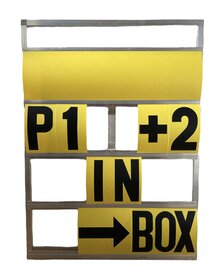 Pitbord 4 rijen GP (geel/zwart)